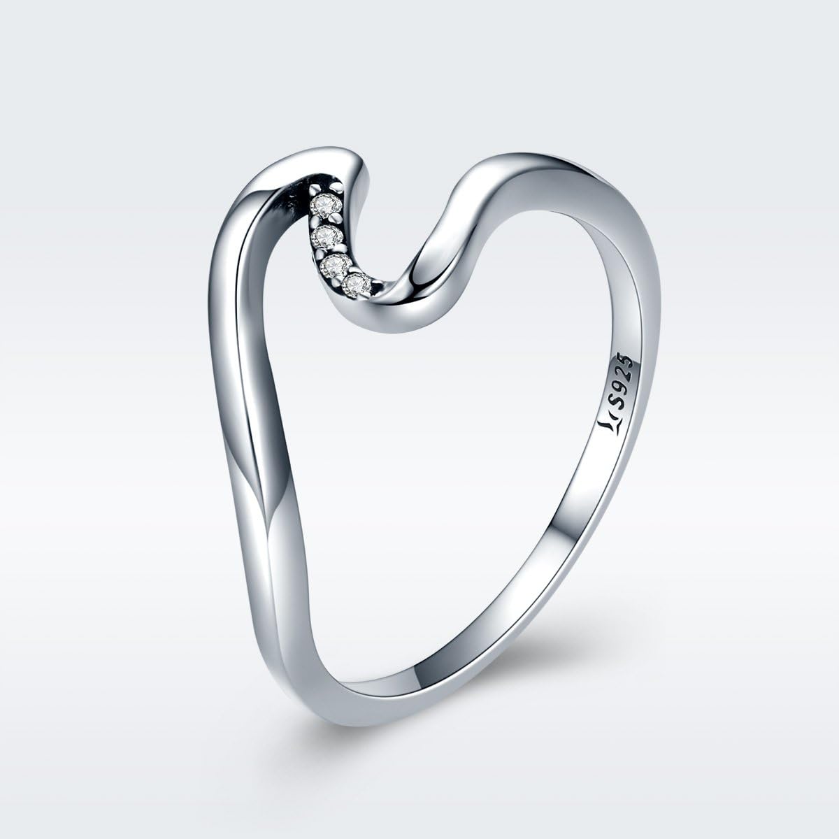 Sterling Silver Wave Ring