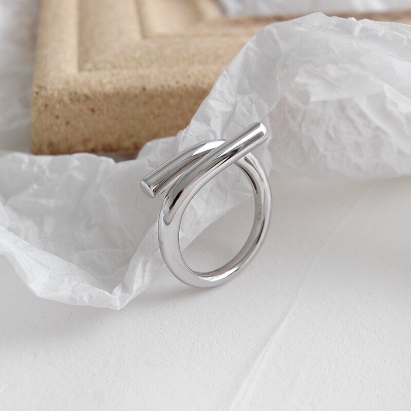 Sterling Silver Interweaving Ring